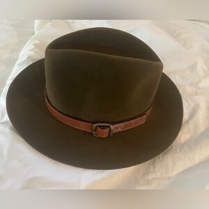 Brooks Brothers Brown/Olive Fedora - Size M